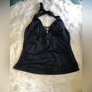 VENUS Black Tankini Top size 16 NWOT
